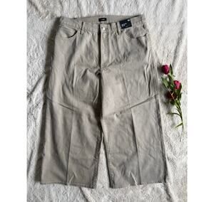 Express Wide Leg Ankle High Rise 14S Khaki NWT